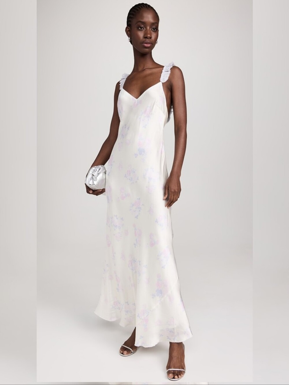 NWT LoveShackFancy Elizabella Lilac Pearl Maxi Dress - Picture 1 of 17